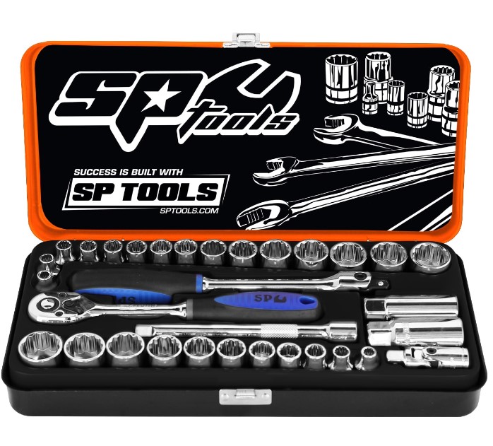 3/8"DR SOCKET SET - METRIC/SAE - 32PC - 12 POINT